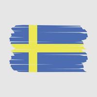 schweden flagge bürste vektor