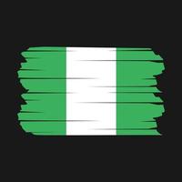 nigeria flaggborste vektor