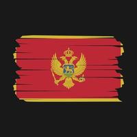 montenegro flagga borste vektor