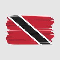 Trinidad-Flagge-Pinsel vektor