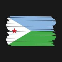 djibouti flaggborste vektor