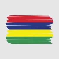 Mauritius flaggborste vektor