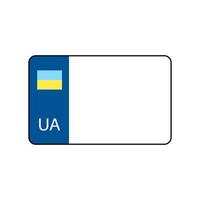 ukraine Autonummer flaches Symbol. mobiles Zeichen vektor