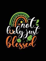 st. patrick's day typografie bunter irischer zitatvektorbeschriftungs-t-shirt-entwurf vektor