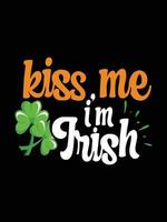 st. patrick's day typografie bunter irischer zitatvektorbeschriftungs-t-shirt-entwurf vektor