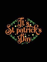 st. patrick's day typografie bunter irischer zitatvektorbeschriftungs-t-shirt-entwurf vektor