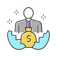 Business Profit Farbe Symbol Vektor Illustration