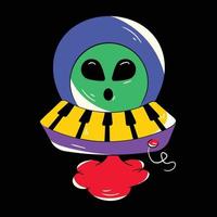 trendig piano UFO vektor