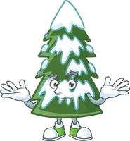 Weihnachtsbaum-Schnee-Cartoon vektor