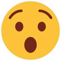 flaches Farbsymbol für Emoji-Gesicht. vektor