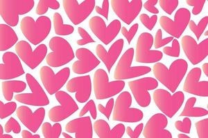 bakgrund av rosa hjärtan. hjärtans dag. vektor illustration på en vit bakgrund.