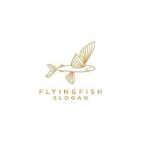flygande fisk logotyp design ikon vektor