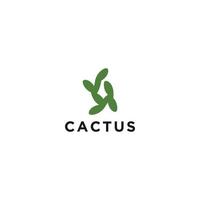 kaktus logotyp vektor ikon design mall