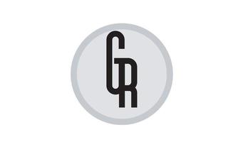 alphabet buchstaben initialen monogramm logo cr, rc, c und r vektor
