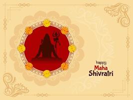 maha shivratri indisk religiös festival elegant hälsning bakgrund vektor