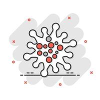 Symbol für Krankheitsbakterien im flachen Stil. Allergie-Vektor-Illustration auf weißem Hintergrund isoliert. Geschäftskonzept für Mikrobenviren. vektor