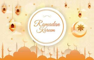 ramadan kareem eleganter hintergrund vektor