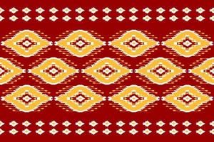 teppich ikat rot gemustert art. geometrisches ethnisches ikat-nahtloses muster im stammes-. amerikanischen und mexikanischen Stil. vektor