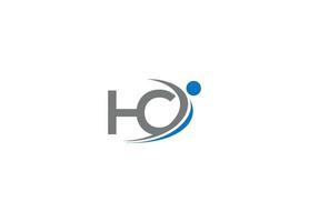 hc brev första kreativ modern logotyp design vektor ikon mall