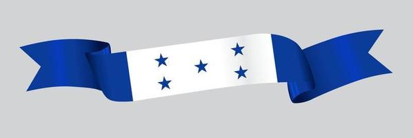 3d flagga av honduras på band. vektor