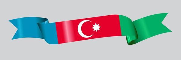 3d flagga av azerbaijan på band. vektor