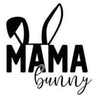 mama bunny frohen ostersonntag vektor