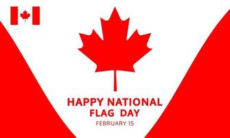 kanada happy flag day, 15. februar feiern hintergrund mit ahornblatt. Vektor-Illustration vektor