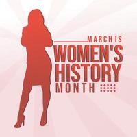 kvinnors historia månad. kvinnors dag. affisch vektor