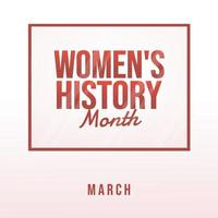 Monat der Frauengeschichte - Karte, Poster, Vorlage vektor