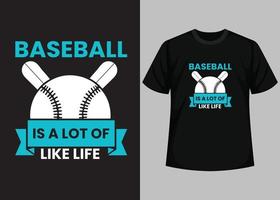 baseboll är en massa av tycka om liv för baseboll t-shirt design. baseboll t-shirt design tryckbar vektor mall. typografi, årgång, retro baseboll t-shirt design.