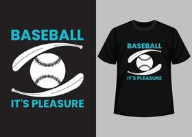 Baseball sein Vergnügen für Baseball-T-Shirt-Design. Baseball-T-Shirt-Design druckbare Vektorvorlage. Typografie, Vintage, Retro-Baseball-T-Shirt-Design. vektor