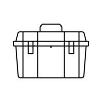 Toolbox Werkzeug Reparatur Symbol Leitung Vektor Illustration