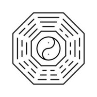 bagua chinesisches horoskop tierlinie symbol vektorillustration vektor