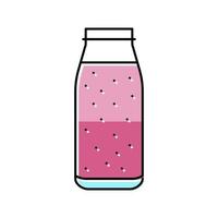 Gefrorener Fruchtsmoothie Fruchtsaft Lebensmittel Farbe Symbol Vektor Illustration