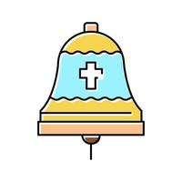 Glocke Christentum Farbe Symbol Vektor Illustration