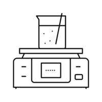 Chemische Testausrüstung Linie Symbol Vektor isolierte Illustration