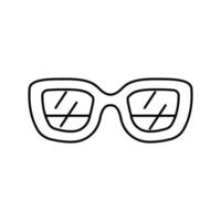 Strand Brille Rahmenlinie Symbol Vektor Illustration