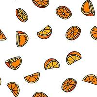 Orange Zitrusfrüchte frische Scheibe Saft Vektor nahtloses Muster