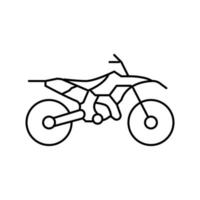 Dirtbike Motorrad Symbol Leitung Vektor Illustration