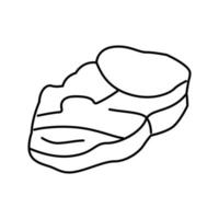 grill rindfleisch linie symbol vektor illustration