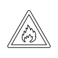 Warnung Feuerlinie Symbol Vektor Illustration