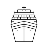 Kreuzfahrtschiff Ozean Transport Symbol Leitung Vektor Illustration