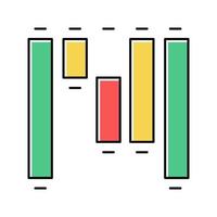 Wasserfall Diagramm Farbsymbol Vektor Illustration