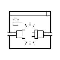 Internet-Kabel getrennt Symbol Leitung Vektor Illustration