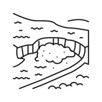 Niagara Falls Linie Symbol Vektor Illustration