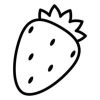 Erdbeer-Symbol. Symbol der Erdbeere im Umriss oder Linienstil. Symbol für jedes Web- und App-Projekt. vektor