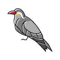 inka tärna fågel exotisk Färg ikon vektor illustration