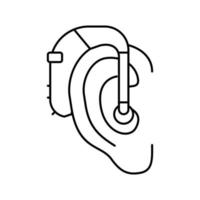 Hörgeräte Symbol Leitung Vektor Illustration