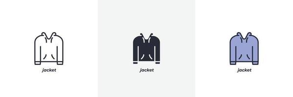 jacka ikon. linje, fast och fylld översikt färgrik version, översikt och fylld vektor tecken. aning symbol, logotyp illustration. vektor grafik