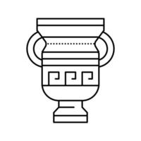 amfora antikens Grekland linje ikon vektorillustration vektor